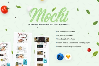 Mochi - قالب گرافیکی آماده وبلاگ شخصی