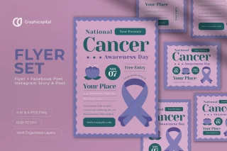 ست بروشور روز آگاهی از سرطان