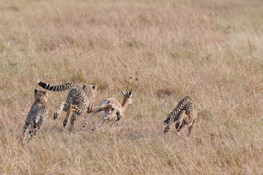 دویدن یوزپلنگ در حال شکار